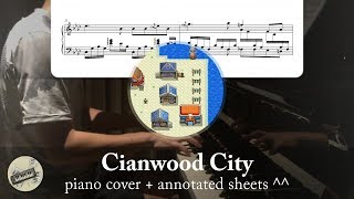 quotCianwood Cityquot from Pokémon HGSSquot  Piano Cover  Sheets [upl. by Gnous]