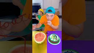 Monsters university vs watermelon juice ice cream challenge 🍨funny shorts by Ethan Funny Family [upl. by Ressler]