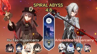 C2 Hu Tao amp C0 Arlecchino  Scuff TeamsBuilds  Spiral Abyss 48  Genshin Impact [upl. by Nwahsed]