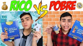 RICO VS POBRE ALBUM DE FIGURINHAS DA COPA DE 2018 [upl. by Aihseket]