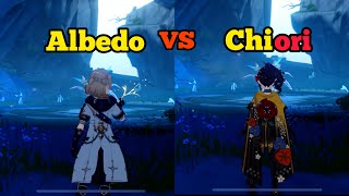 Albedo VS Chiori Damage Comparison [upl. by Nikoletta778]