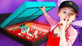 I Built a SECRET McDonald’s in Our House [upl. by Bax29]