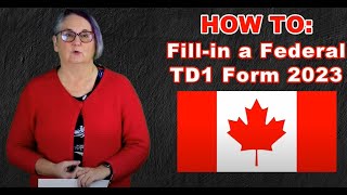 HOW TO Fillin a Canadian TD1 Form 2023 [upl. by Oidgime]