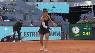 Underarm serve on match point Sara Errani vs Caroline Wozniacki [upl. by Ardried24]