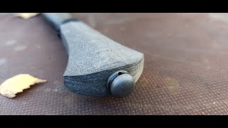 Making a pommel nut without a lathe for my damascus sword [upl. by Roselyn677]