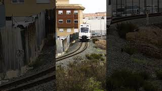 Automotor 2900 linea C4f feve Cartagena con pitada train railway renfe cartagena trenesespaña [upl. by Htrow]