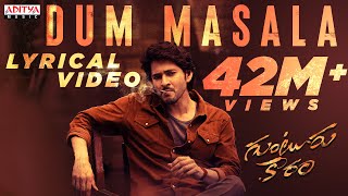 Dum Masala Lyrical Song  Guntur Kaaram Songs  Mahesh Babu  Trivikram  Thaman S S Radha Krishna [upl. by Llertnad]