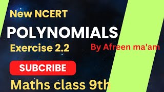 Polynomials  maths class 9 polynomials ex 22  new ncert [upl. by Annas442]