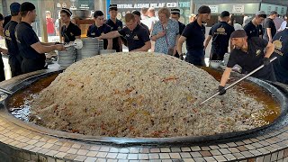 THE MOST GIANT PILAF  3000 kg wedding pilaf  STREET FOOD [upl. by Ledairam]