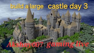 Building a large castle in my server day3 Minecraft live shortslive viral gaming [upl. by Groscr]