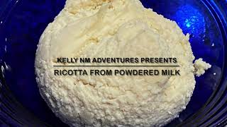 Homemade Ricotta from Powdered Milk [upl. by Eirot765]