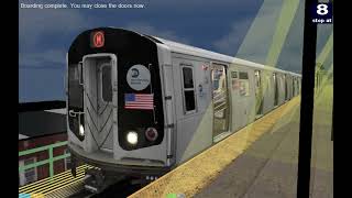 OpenBVE R143 M train MetropolitanAvenue to Forest Hills71st Avenue TOs POV [upl. by Yentroc]