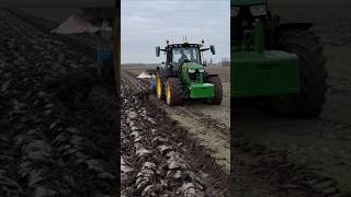 John Deere 6R 150  Lemken Juwel 8 onland plouging KraakmanBV tractor agriculture farming [upl. by Alemaj]