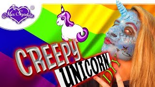 CREEPY UNICORN Make Up 🌈 Monstober DIY [upl. by Eckblad]