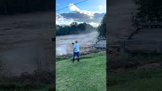 Tennessee bridge collapses into river amid Helene flooding [upl. by Ahsinra]