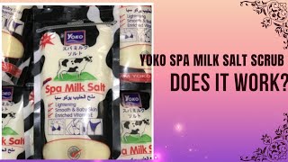 REVIEWS ON YOKO SPA MILK SALT SCRUB glowing whitening scrub skincare glowingskincare [upl. by Trellas963]