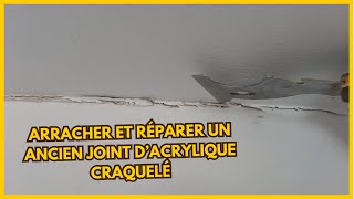 Comment enlever un ancien joint dacrylique craquelé et que faire ensuite [upl. by Ezequiel]