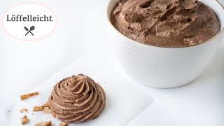 Schokoladensahne Schokoladencreme Rezept  für Tortenfüllung oder Cupcakes selber machen [upl. by Ressler]