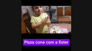 Cozinhando com a Ester  PIZZA CONE  LIS E ESTER [upl. by Ainniz]