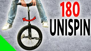 Unicycle Tutorials Howto 180 Unispin InDepth [upl. by Eikcid485]