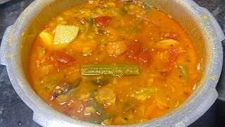 கல்யாண வீட்டு சுவை சாம்பார் குக்கரில் வைப்பது எப்படி  kalyana veettu sambar recipe in cooker [upl. by Namqul966]