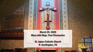 St Agnes March 29 2020 Sunday Mass [upl. by Eedna]