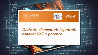 Derivate elementari logaritmi esponenziali e potenze Monica Conti [upl. by Ahseekat531]