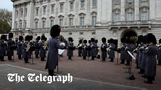 Changing of the guard plays Gangnam Style outside Buckingham Palace [upl. by Emia]