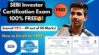 SEBI Investor Certification Examination by NISM How to enroll for FREE amp syllabus✅👍nismexam sebi [upl. by Esirehc465]