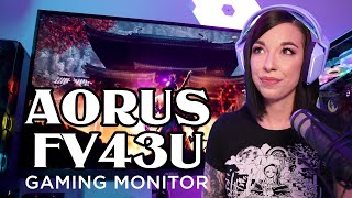 AORUS FV43U Gaming Monitor Overview [upl. by Adnohsar]