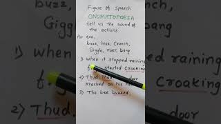 Onomatopoeia figure of speech youtube shorts English Grammar by Seema [upl. by Htehpaj]