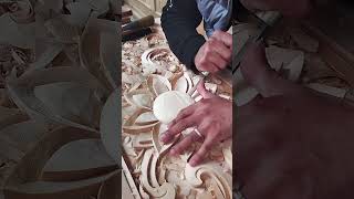 Furniture pattern carving process Good tools and machinery make work easy [upl. by Naaitsirhc]