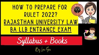 How to prepare for RULET 2022rajasthan university ba llb syllabusBest Books for RULET 2022 [upl. by Chrisoula550]