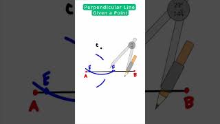 Perpendicular Lines Given a Point  Simple Construction shorts [upl. by Nealson]