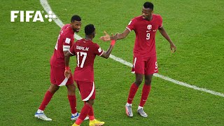 Qatars First Goal At The FIFA World Cup [upl. by Anomer435]