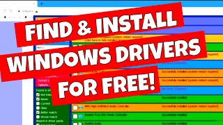 Find amp Install Windows PC Drivers AUTOMATICALLY For Free [upl. by Maples795]