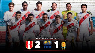 PERÚ VENCIÓ a URUGUAY con GOLAZOS de GUZMÁN y GOICOCHEA  PERÚ 21 URUGUAY  AMISTOSO SUB20 [upl. by Nedrob]