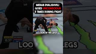 Merab Dvalishvili goes unconscious 3 times during fight shorts merabdvalishvili ufc mma [upl. by Aracahs]