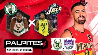 PALPITES NOS JOGOS DA NBA PARA O DIA 12032024  BILHETE PRONTO [upl. by Clarhe]