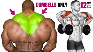 TRAPS WORKOUT 8 best exercises with dumbbells only at home [upl. by Morgenthaler953]