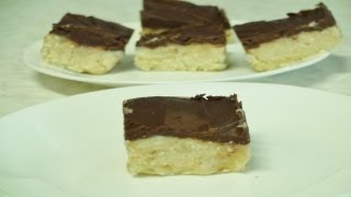 Burfi Recipe  Topped with Chocolate  Indian Recipes by Bhavna [upl. by Adnik406]