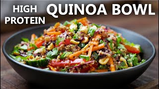 WHOLESOME QUINOA NOURISH BOWL with Asian Dressing  High Protein Vegetarian and Vegan Meal Ideas [upl. by Springer]