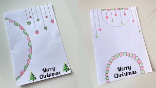 Chirstmas greeting card idea Easy and simple Christmas card 🎄 [upl. by Nirat]