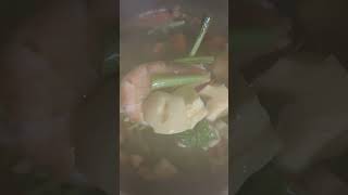 Shrimp Soup with vegetable luckyfish2657 food shorts [upl. by Aihsilef]