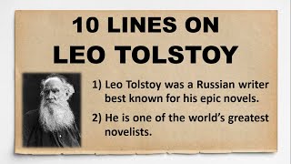 10 Lines on Leo Tolstoy in English  Few Sentences about Leo Tolstoy [upl. by Tymothy]