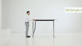 How to operate a Travis height adjustable conference table  by Wilkhahn [upl. by Mabelle323]