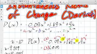 Shortcut for Instantaneous Rates of Change Derivatives Grade 12 Advanced Functions Lesson 1 6 21 10 [upl. by Lamson883]