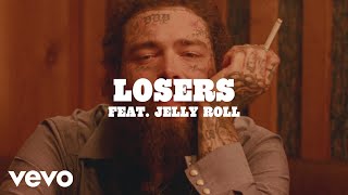 Post Malone  Losers Lyric Video ft Jelly Roll [upl. by Senalda]