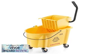 VEVOR Mop Bucket with Wringer 35 Qt Commercial Mop Bucket with Side Review [upl. by Auqenaj362]