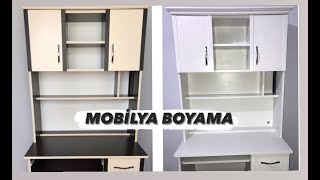 Mobilya Boyama  Cadence boya ile masamı boyadım  Eski eşya yenileme [upl. by Alyhs964]